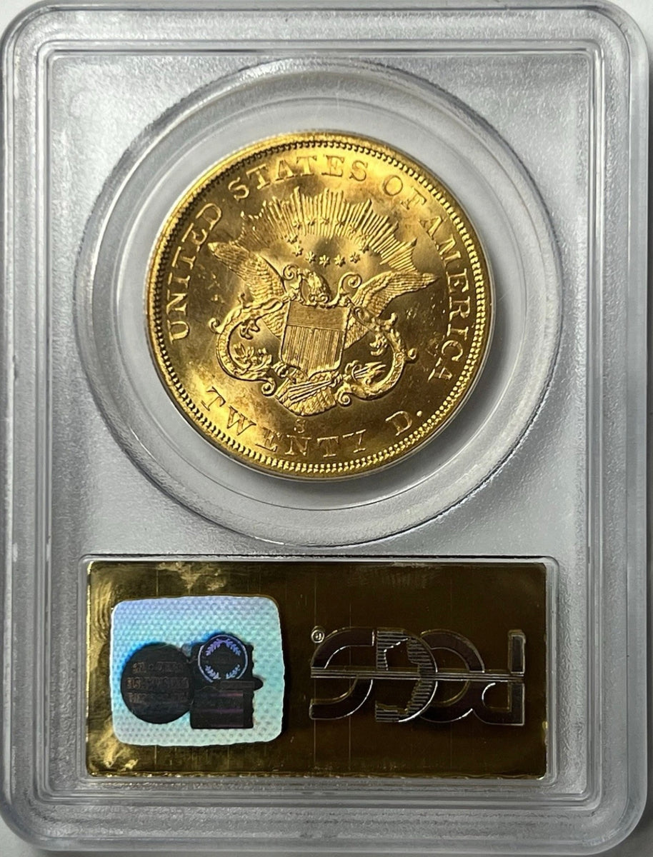 1857-S $20 Liberty Gold PCGS MS66 - SS Central America Shipwreck