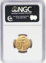 336-323 BC Alexander The Great Gold Distater NGC AU Lifetime Very Very Rare
