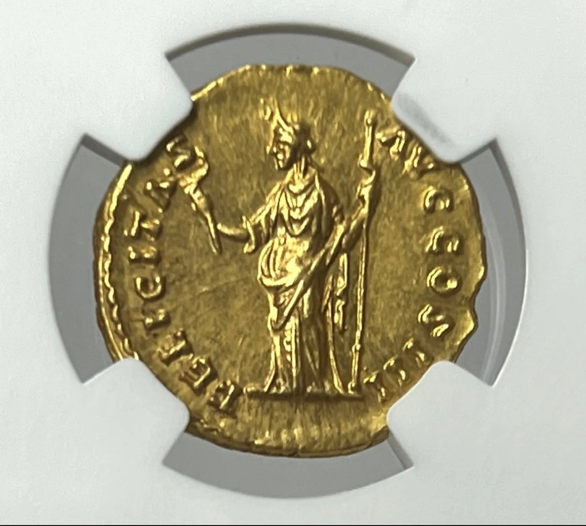 Marcus Aurelius, as Augustus NGC AU 5/5 - fine style – capstonecoins