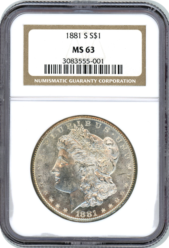 1881 S $1 NGC MS 63