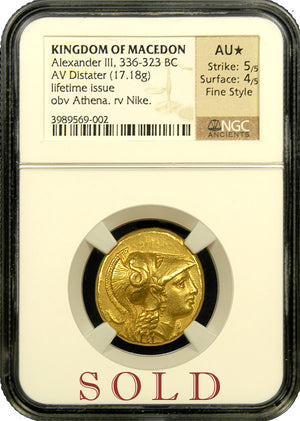 Alexander the Great Gold Distater NGC AU Star “Fine Style"