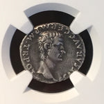 Caligula Silver Denarius “4th of the Twelve Caesars” NGC XF 4×3