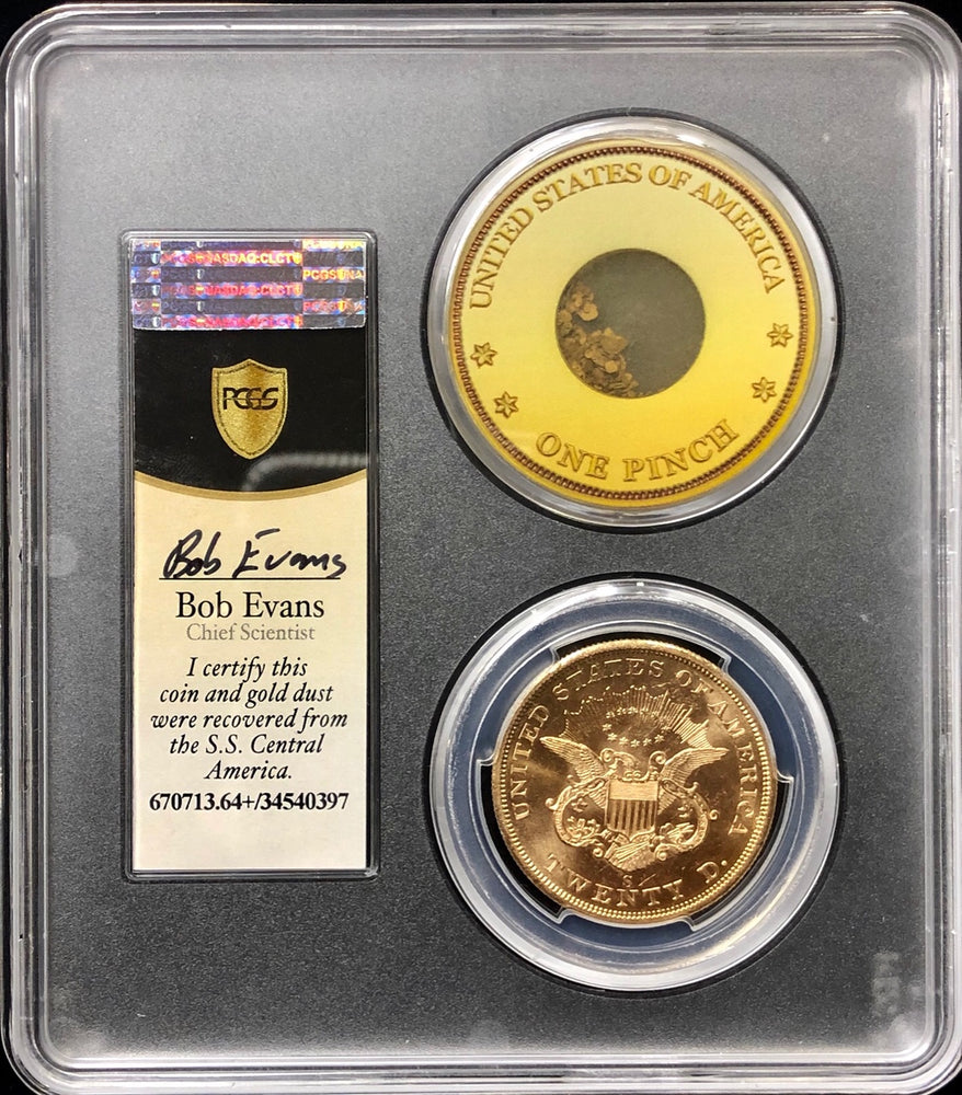 1857-S $20 Liberty PCGS MS64+ CAC SSCA 2nd Recovery