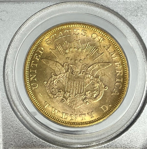 1857-S $20 Liberty Gold Double Eagle PCGS MS64 SS Central America Shipwreck