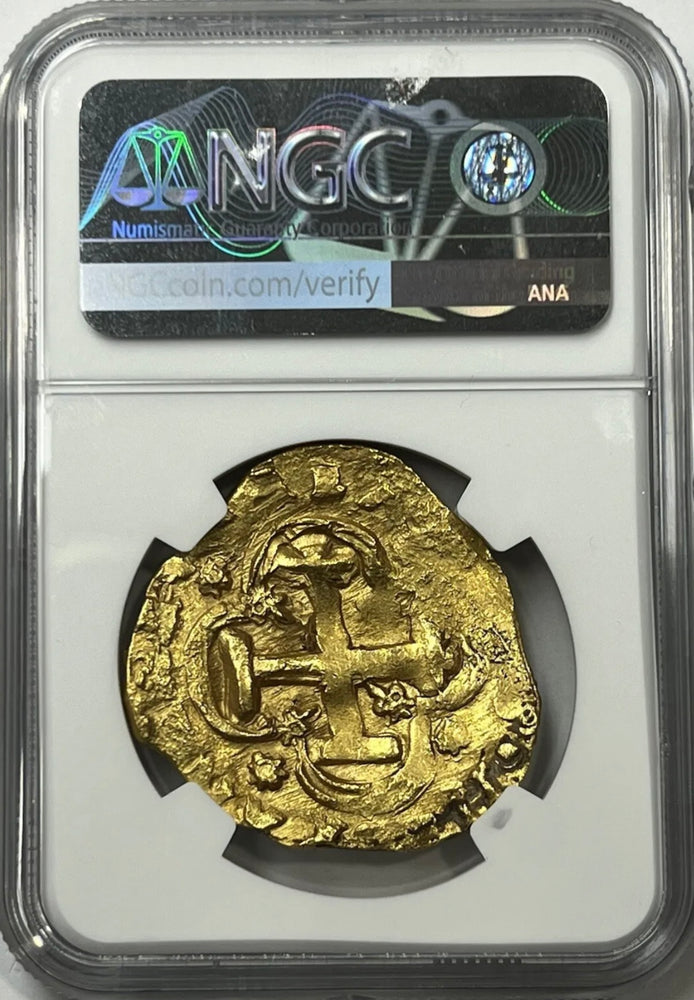 1621-1665 Spain Philip IV Gold Cob 8 Escudos NGC MS64 Investment Quality Example