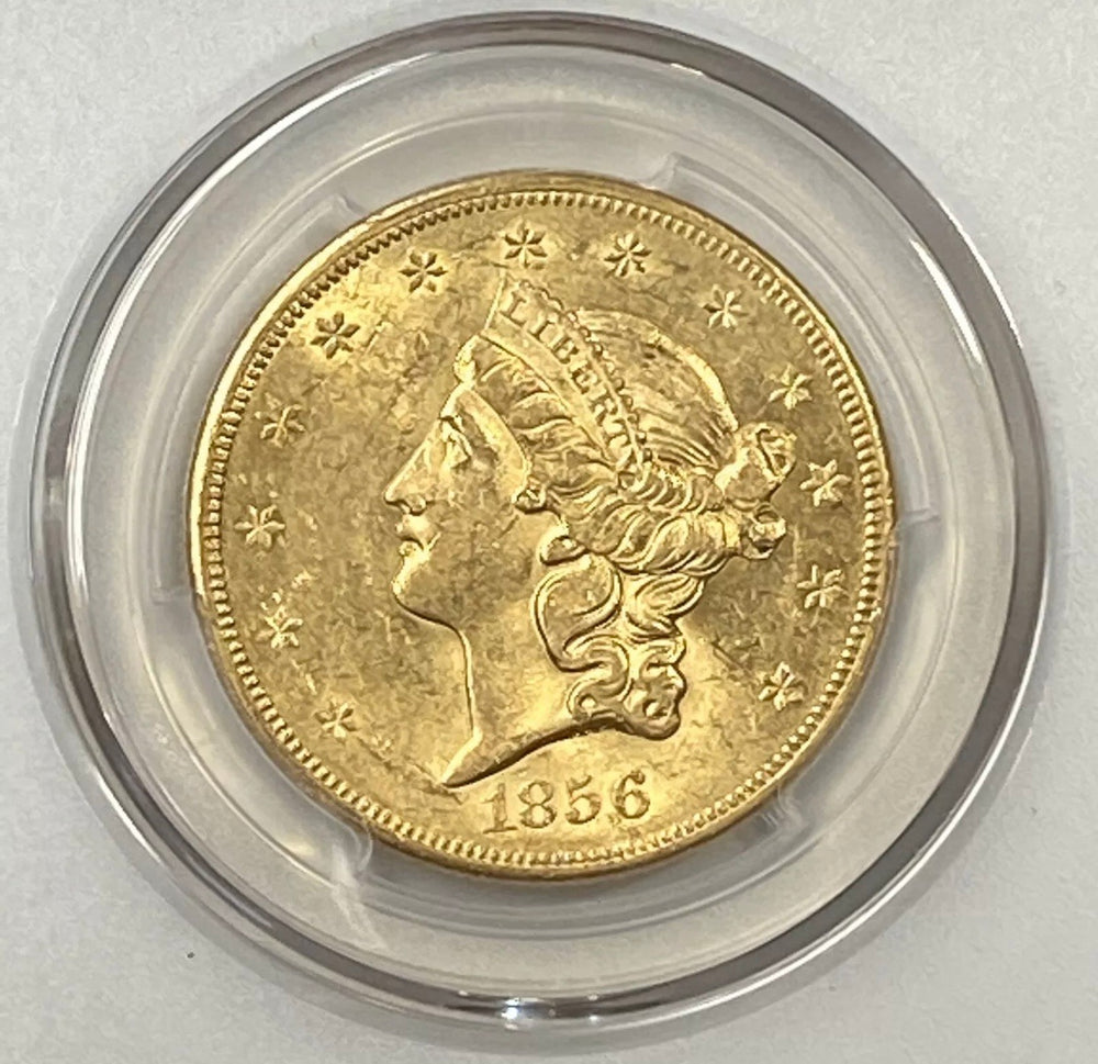 1856-S $20 Liberty Gold Double Eagle PCGS AU58 SS Central America Shipwreck PQ+