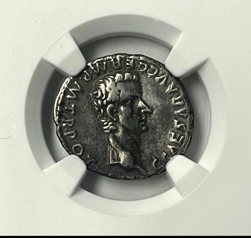 Roman Empire Caligula AD 31-41 Silver Denarius NGC Very Fine Twelve Caesar’s