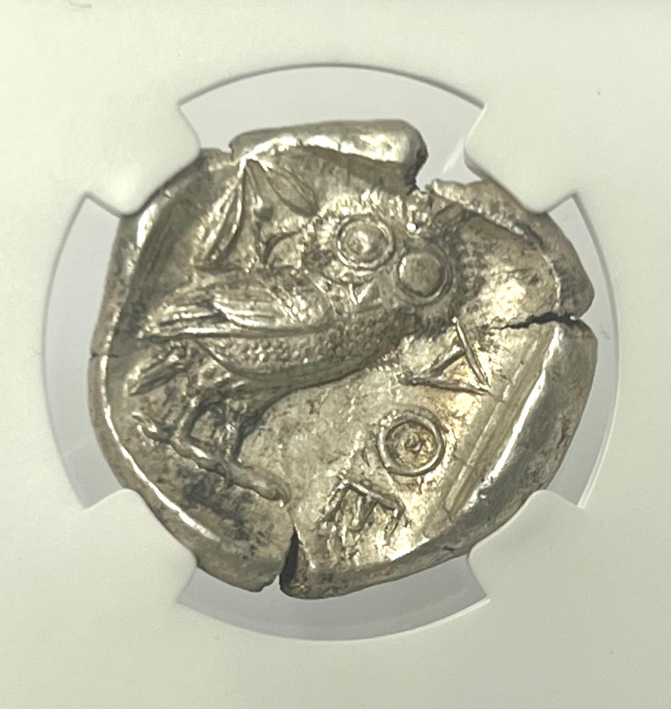 440-404 BC Attica Athens Owl Silver Tetradrachm NGC CH AU FULL CREST