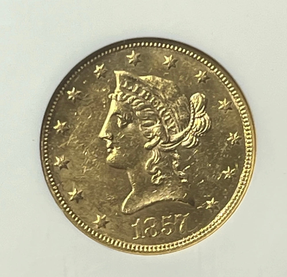 1857-P $10 Liberty Gold Eagle NGC MS61 SS Republic Shipwreck