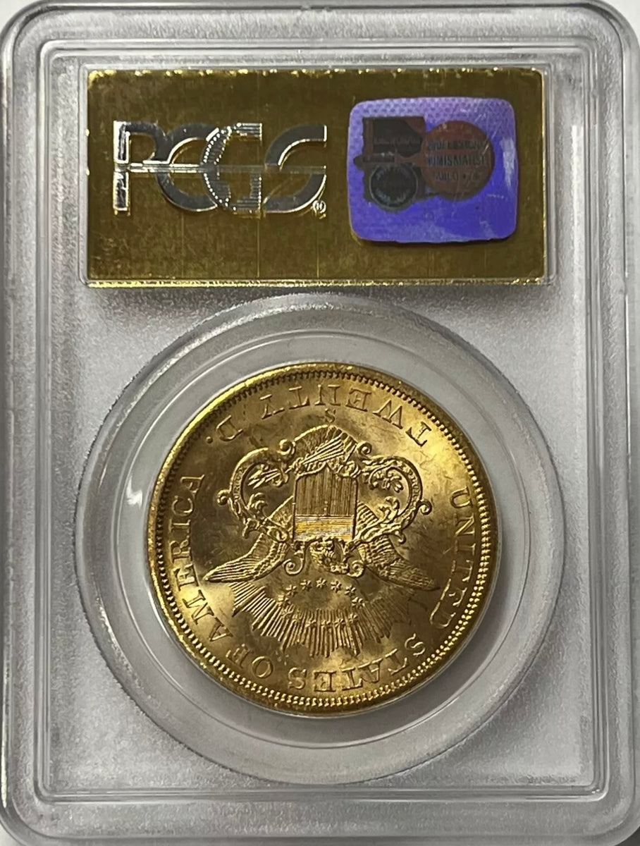 1857-S $20 Liberty Gold PCGS MS63 SS Central America Shipwreck #0479 C ...