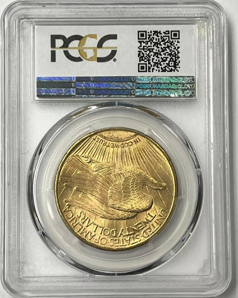 1909-S $20 Saint Gaudens Gold Double Eagle Pre-1933 PCGS MS64+ Fresh New Holder