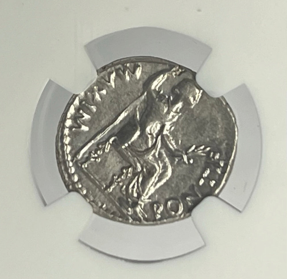 Tiberius AD14-37 Silver Denarius NGC CHXF - Twelve Caesar’s