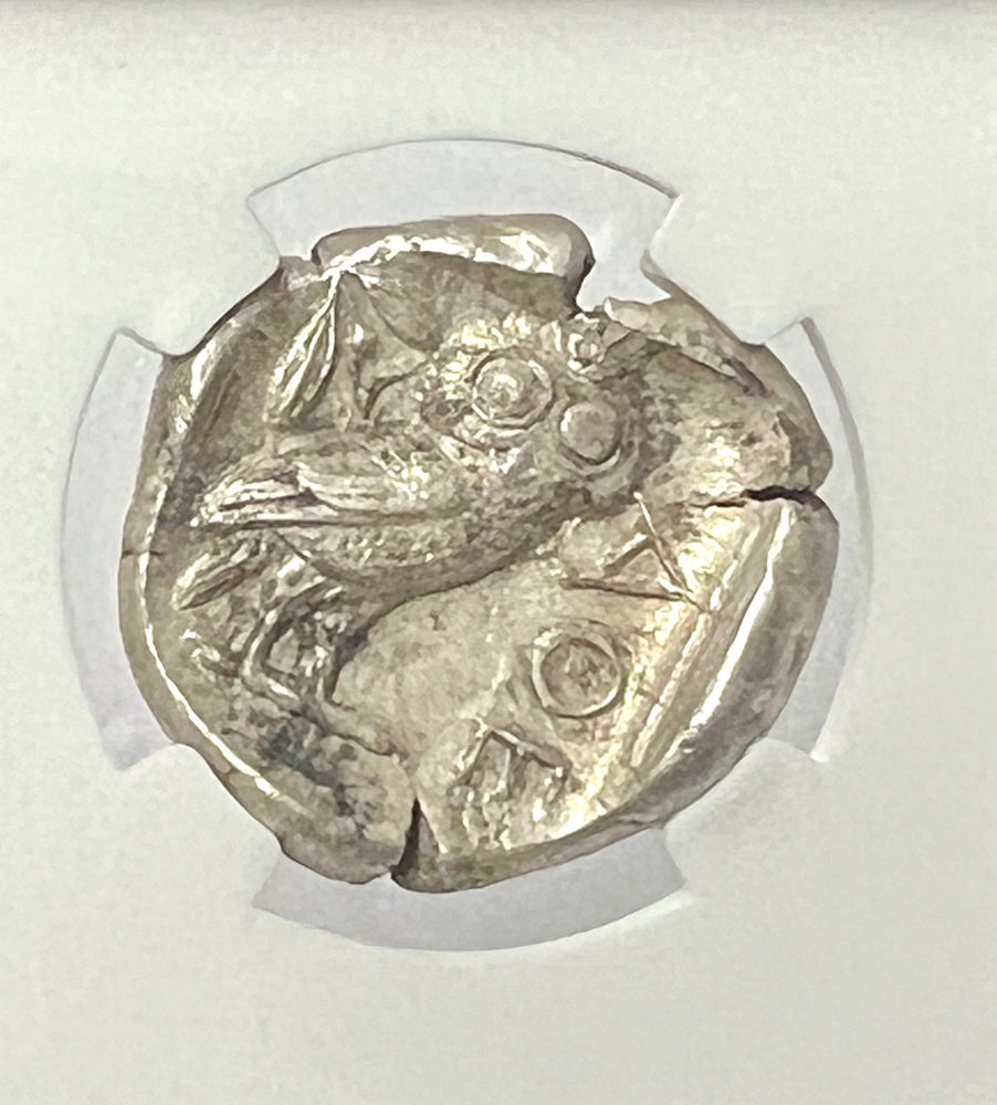 440-404 BC Attica Athens Owl Silver Tetradrachm NGC CH AU FULL CREST
