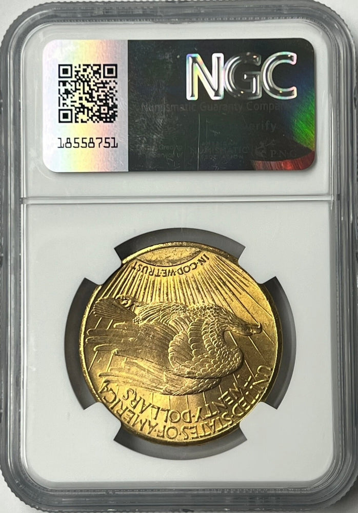 1911-D $20 Saint Gaudens Gold Double Eagle NGC MS66+ Must Buy Super Gem