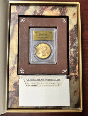 1857-S $20 Liberty Gold PCGS MS66 SS Central America Shipwreck NICE NEW PURCHASE