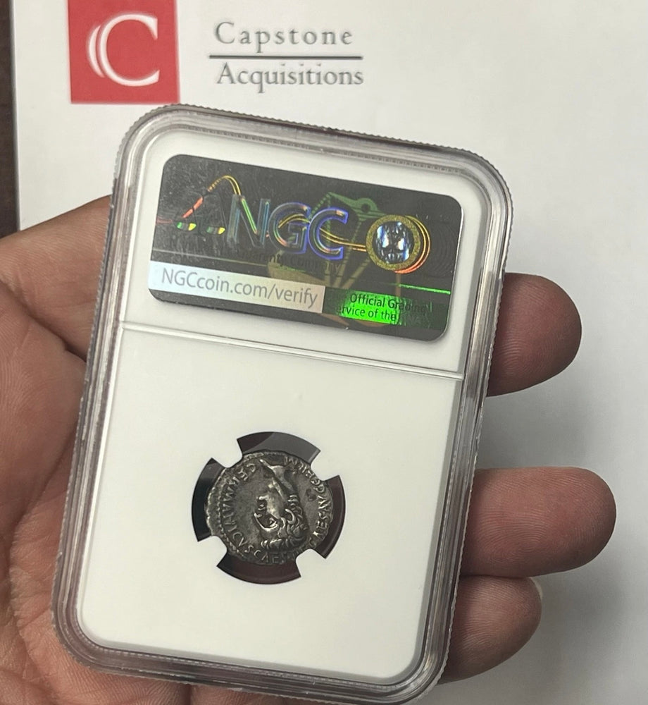 Roman Empire Caligula AD 31-41 Silver Denarius NGC Very Fine Twelve Caesar’s