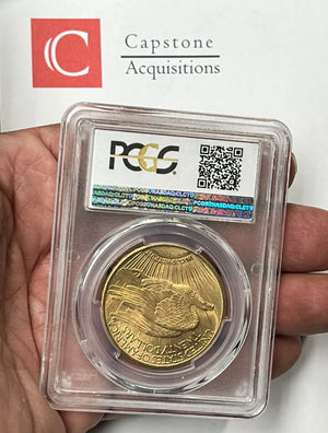 1909-S $20 Saint Gaudens Gold Double Eagle Pre-1933 PCGS MS64+ Fresh New Holder