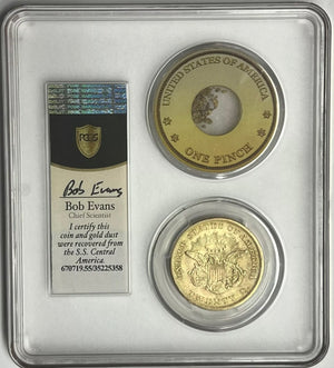 1857-S $20 Liberty Gold Double Eagle PCGS AU55 SS Central America Shipwreck PQ++