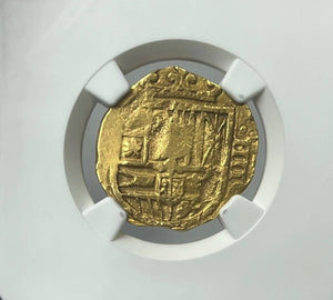 1639 Spain Philip IV Gold Cob 4 Escudos NGC MS62 Finest Known & Only Example