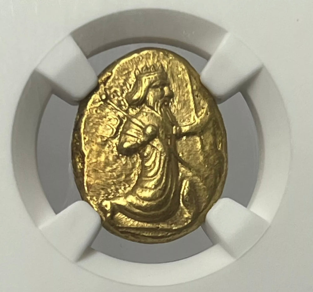 Achaemenid Empire 420-375 BC Gold Daric NGC CHMS Fine Style One Of The FINEST