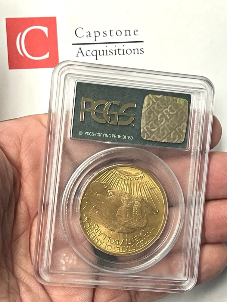 1913-S $20 Saint Gaudens Gold Double Eagle PCGS MS63 Old Green Holder