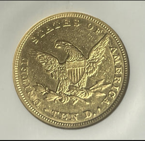 1848-P $10 Liberty Gold Eagle  NGC AU50 Rare SS Republic Shipwreck 1857-S