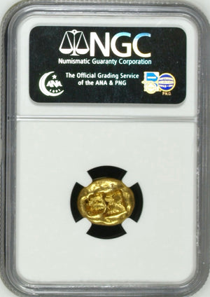 Lydia Croesus Gold “Heavy Stater” NGC CHVF* Lion & Bull