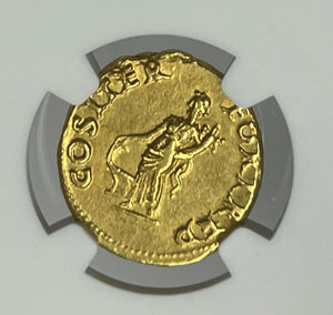 Roman Empire Vespasian AD 69-79 Gold Aureus NGC CHXF Twelve Caesar’s