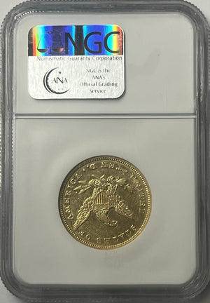 1848-P $10 Liberty Gold Eagle  NGC AU50 Rare SS Republic Shipwreck 1857-S