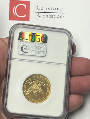 1857-P $10 Liberty Gold Eagle NGC MS61 SS Republic Shipwreck