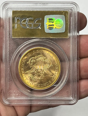1857-S $20 Liberty Gold Double Eagle PCGS MS64 CAC SS Central America Shipwreck