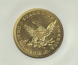 1857-P $10 Liberty Gold Eagle NGC MS61 SS Republic Shipwreck