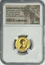 Rare Julius Caesar Dictator 44 BC Gold Bust Of Venus aureus NGC CHVF