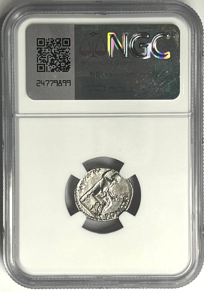 Tiberius AD14-37 Silver Denarius NGC CHXF - Twelve Caesar’s