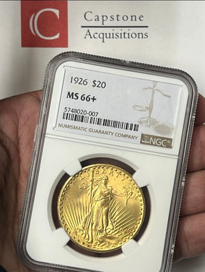 1926-P $20 Saint Gaudens Gold Double Eagle NGC MS66+ Flashy NEW LISTING PQ!