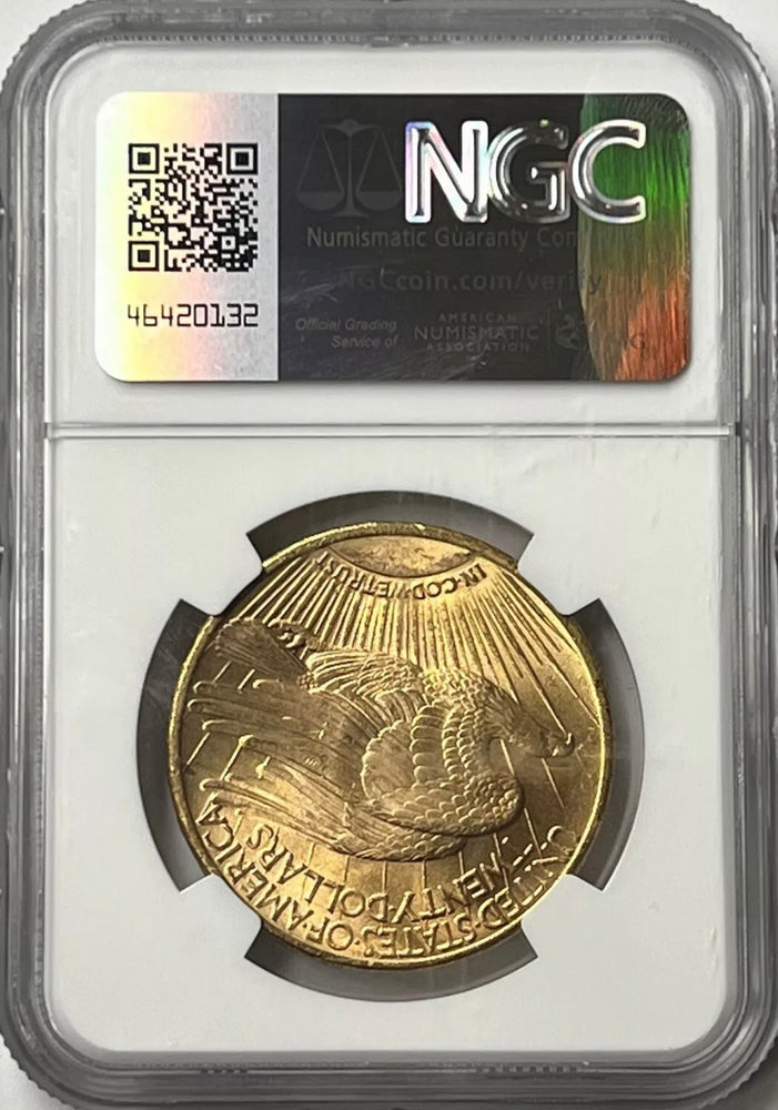 1911-S $20 Saint Gaudens Gold Double Eagle NGC MS65+ Super Gem!