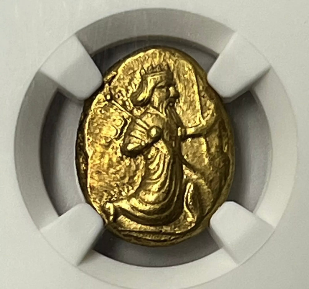 Achaemenid Empire 420-375 BC Gold Daric NGC CHMS Fine Style One Of The FINEST