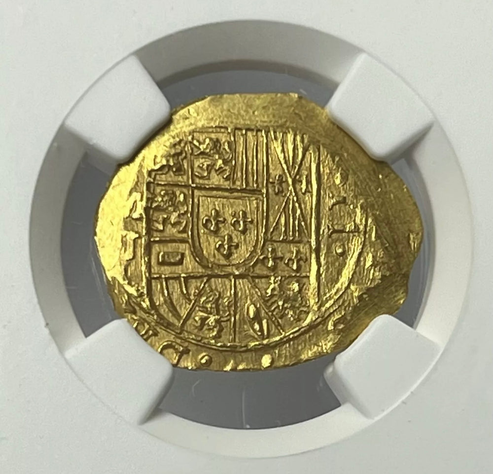 1714-1715 Mexico Gold Cob 2 Escudos NGC MS64 1715 Fleet Shipwreck