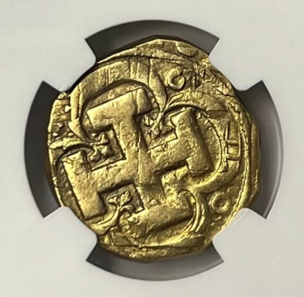 Charles II Spain gold Cob 4 Escudos ND (1697-1699) B-A AU55 NGC Finest Known!!