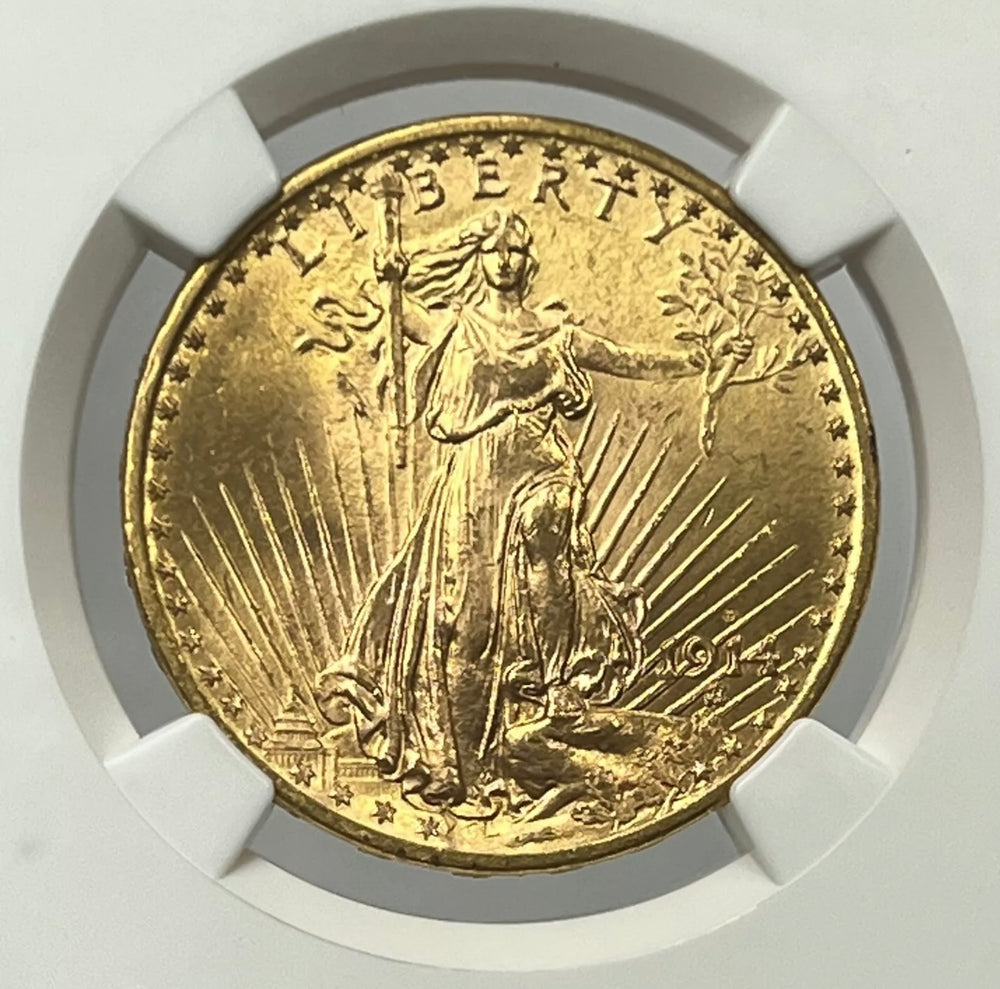 1914-D $20 Saint Gaudens Pre-33 Gold Double Eagle NGC MS65 Low Mintage 453,000