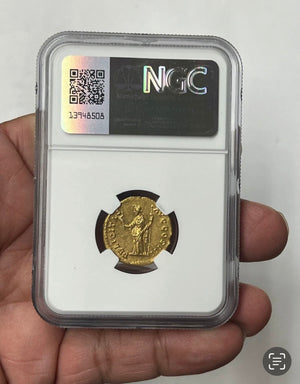 
                
                    Load image into Gallery viewer, Marcus Aurelius, as Augustus NGC AU 5/5 - fine style
                
            