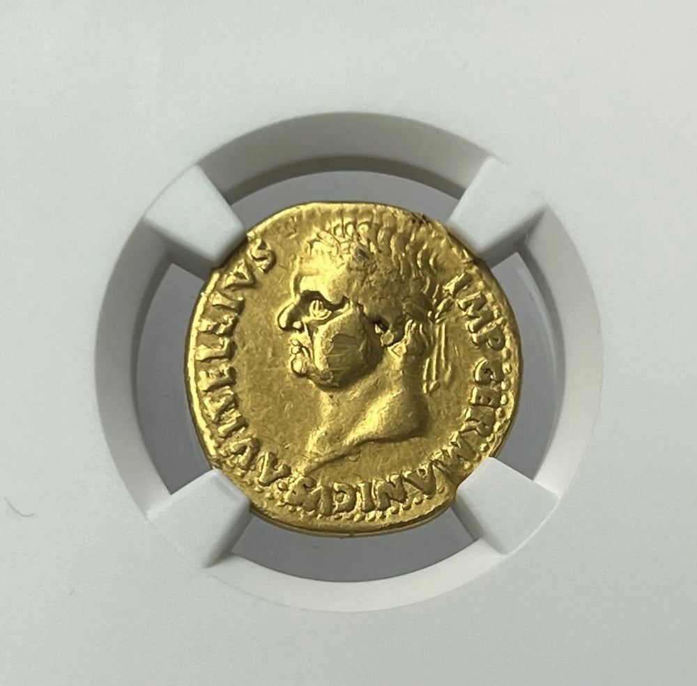 Rare Twelve Caesar’s Vitellius AD 69 Gold Aureus NGC VF Only Ruled For 8 Months