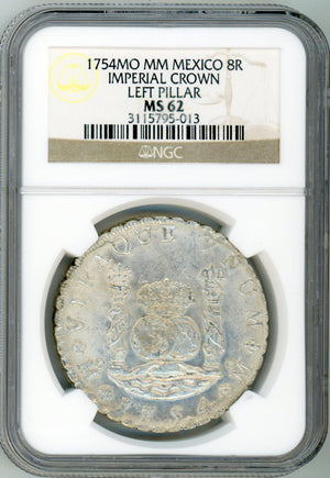 1754MO MM Mexico 8R Imperial Crown NGC MS 62
