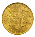 1852-P $20 Liberty NGC MS61