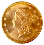 1857 S $20 Lib PCGS MS 64 SS Central America