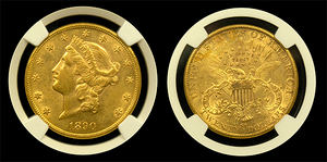 1890-CC $20 Liberty NGC AU55