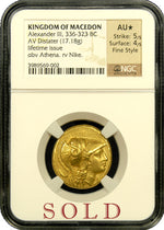 Alexander the Great Gold Distater NGC AU Star “Fine Style"