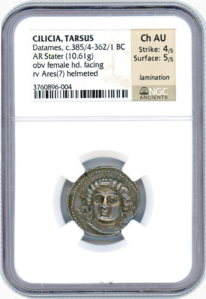 Cilicia Tarsus Datames AR Stater NGC Ch AU 4x5