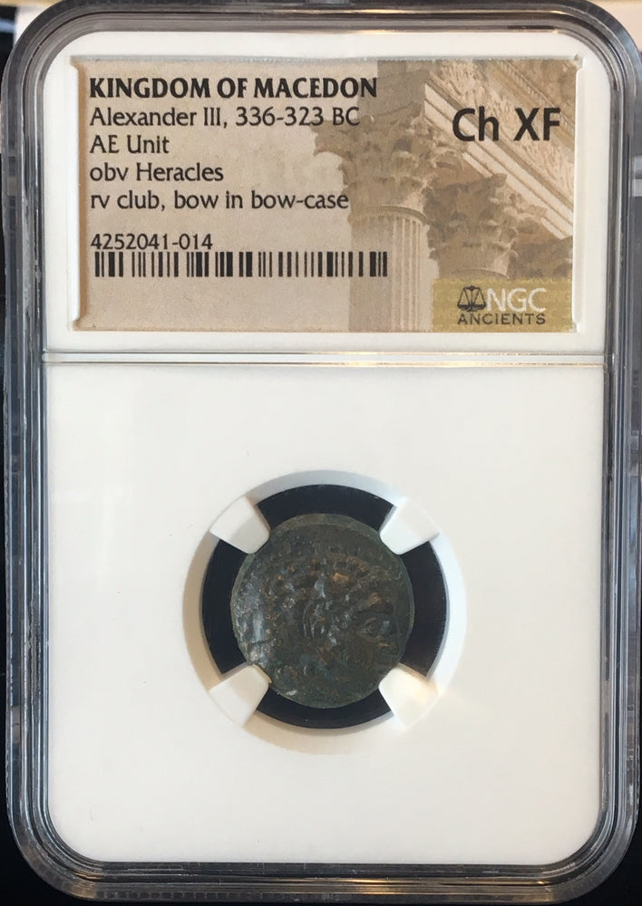 Alexander the Great Bronze Unit NGC Ch XF
