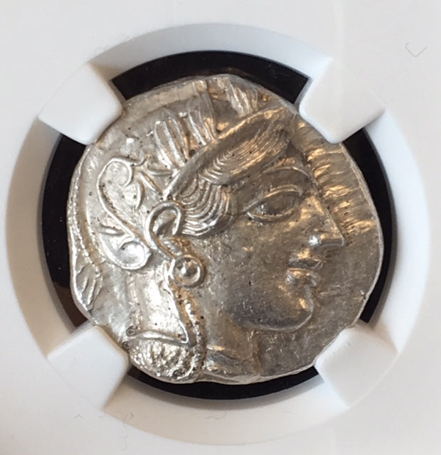 
                
                    Load image into Gallery viewer, Attica Athens OWL Silver Tetradrachm NGC MS 5x4
                
            